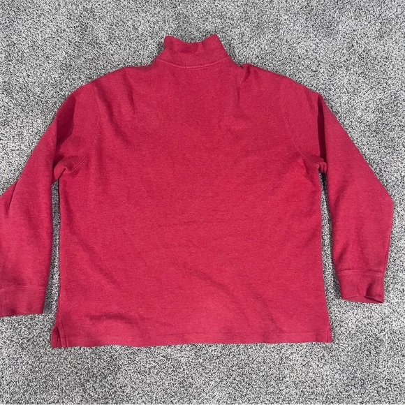 Polo Ralph Lauren Men’s Red Estate-Rib Quarter-Zip Pullover 100% Cotton Size XL - Picture 10 of 11